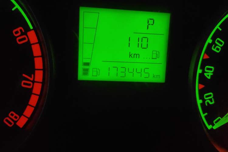 Used Skoda Fabia 2008 1.6L Automatic Crystal Edition Odometer Close Up