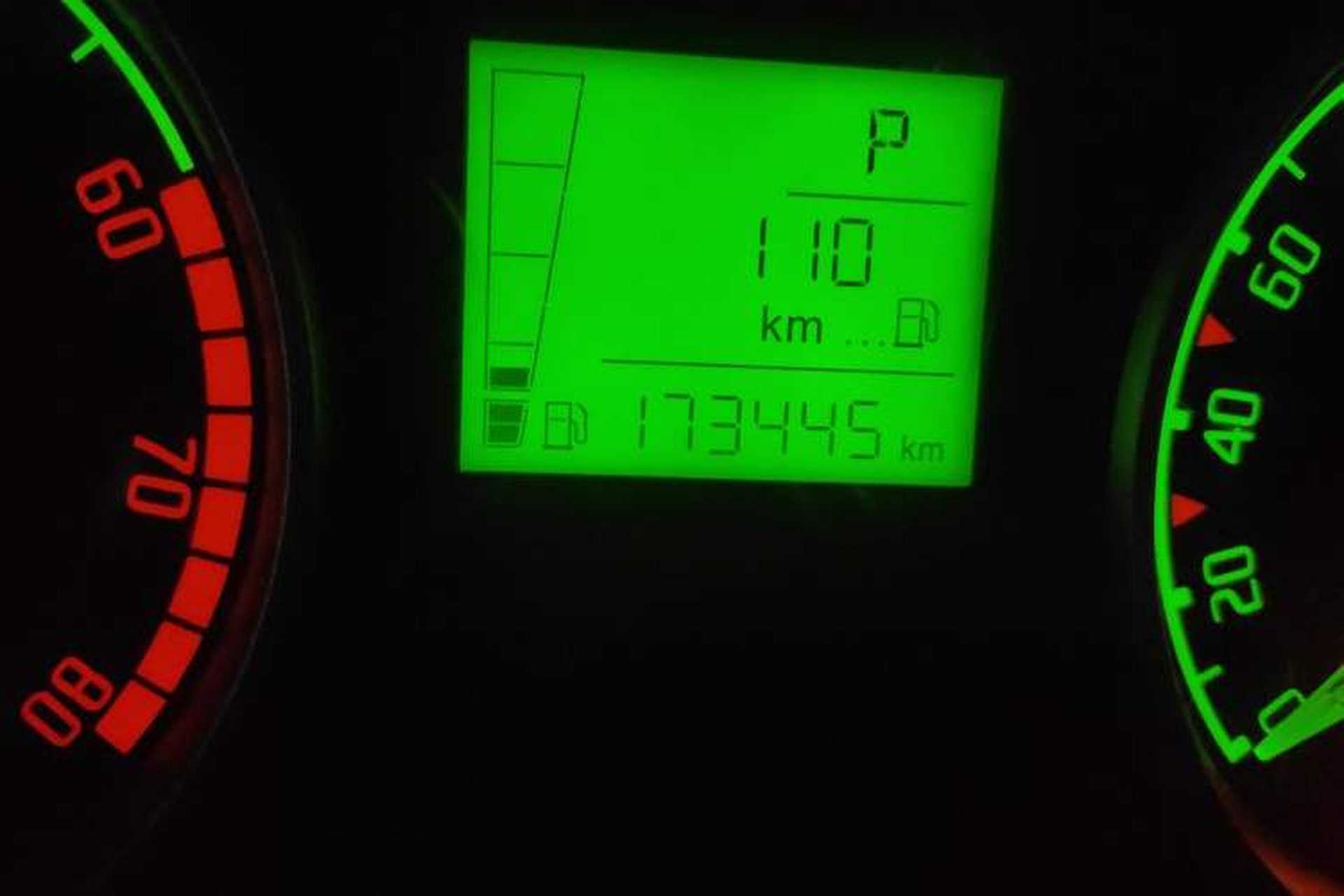 Used Skoda Fabia 2008 1.6L Automatic Crystal Edition Odometer Close Up