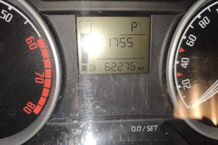 Used Skoda Fabia 2009 1.6L Automatic Crystal Edition Odometer Close Up