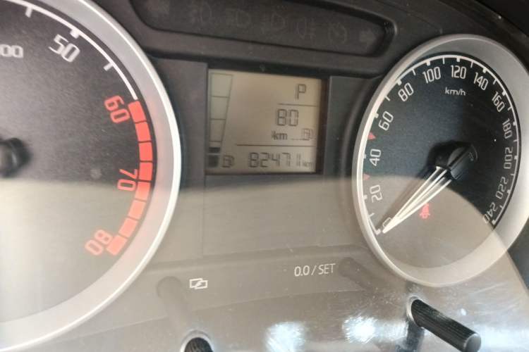 Used Skoda Fabia 2011 1.4L Automatic Crystal Edition Odometer Close Up