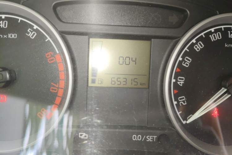 Used Skoda Fabia 2011 1.6L Manual Cool Black Edition Odometer Close Up