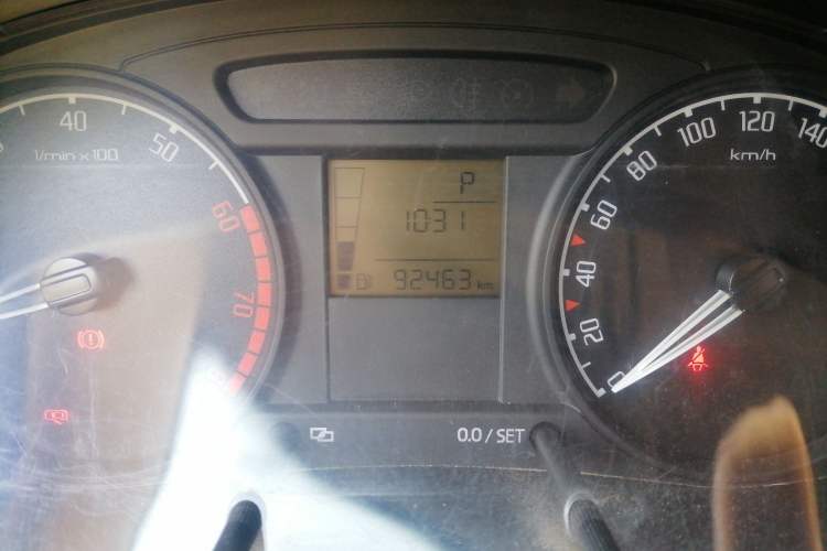Used Skoda Fabia 2011 1.4L Automatic Crystal Edition Odometer Close Up