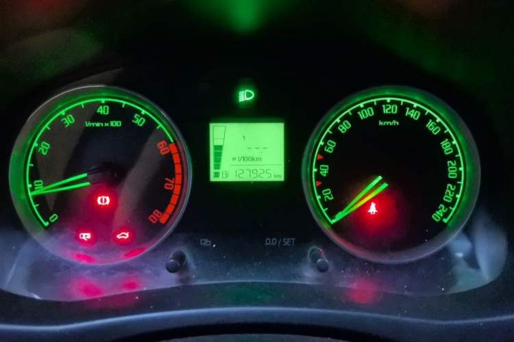 Used Skoda Fabia 2011 1.6L Manual Cool Black Edition Odometer Close Up