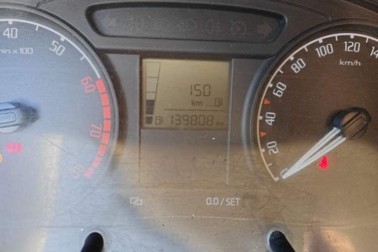 Used Skoda Fabia 2011 1.4L Manual Crystal Edition Odometer Close Up