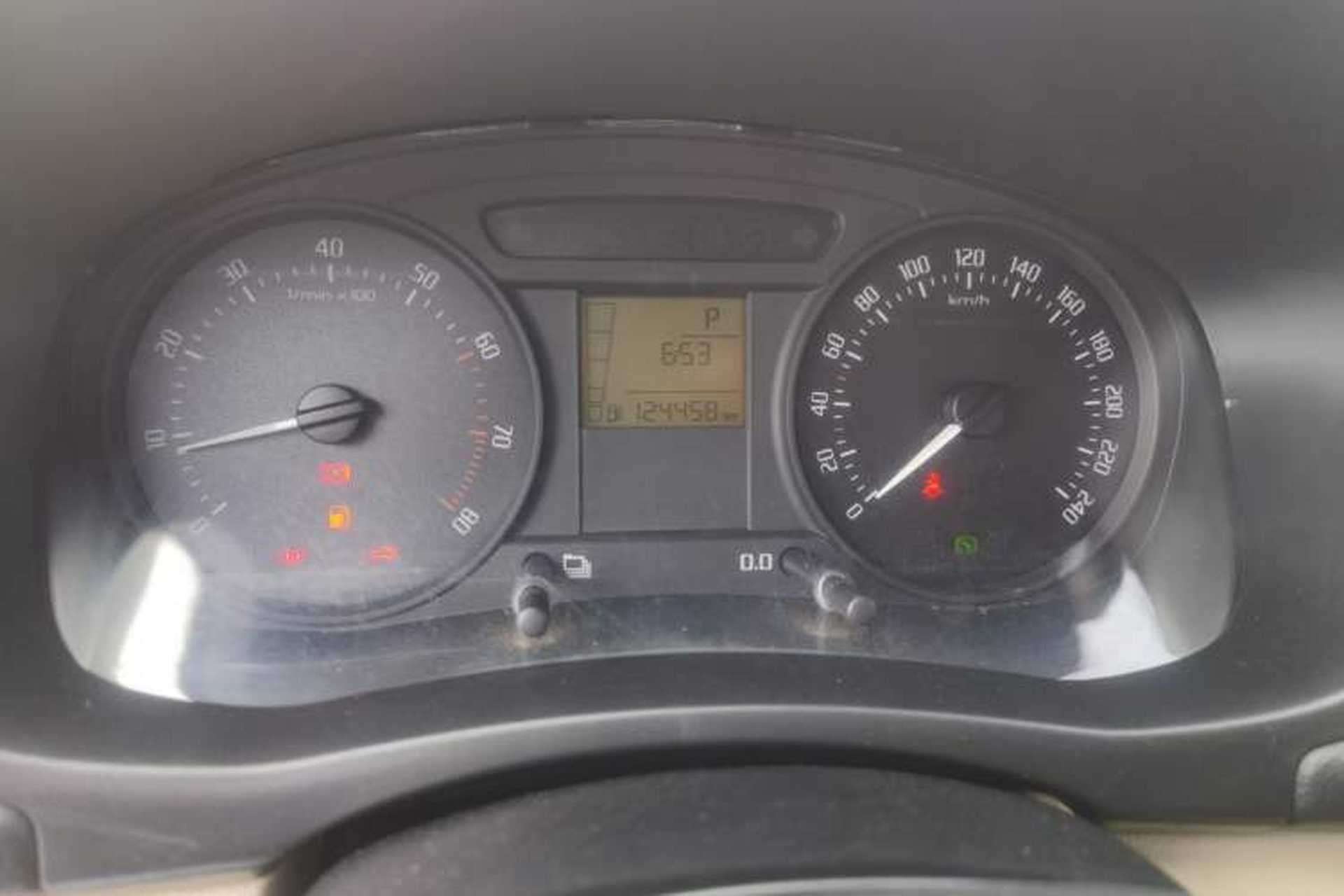 Used Skoda Fabia 2011 1.4L Automatic Crystal Edition Odometer Close Up