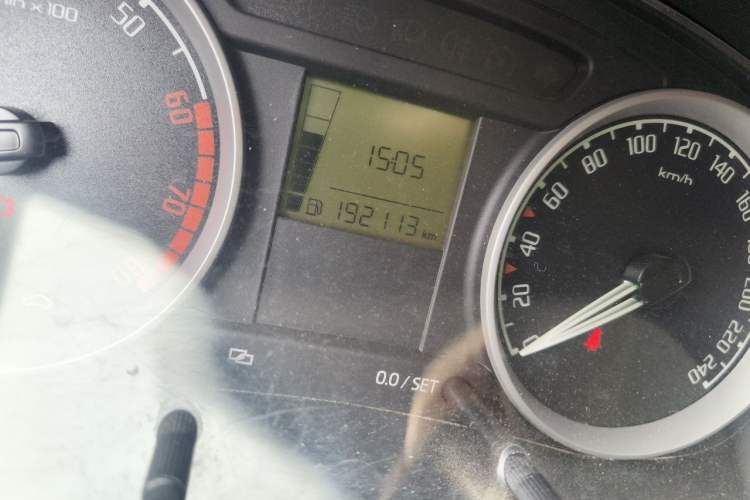 Used Skoda Fabia 2011 1.6L Manual Cool Black Edition Odometer Close Up