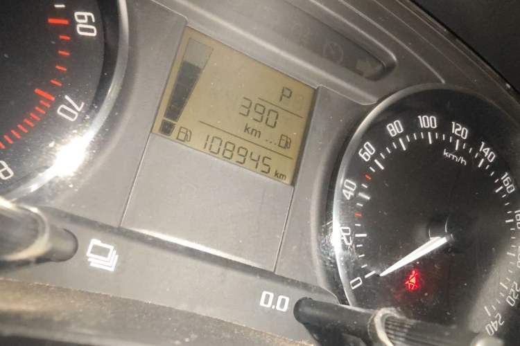 Used Skoda Fabia 2012 1.6L Scout Odometer Close Up