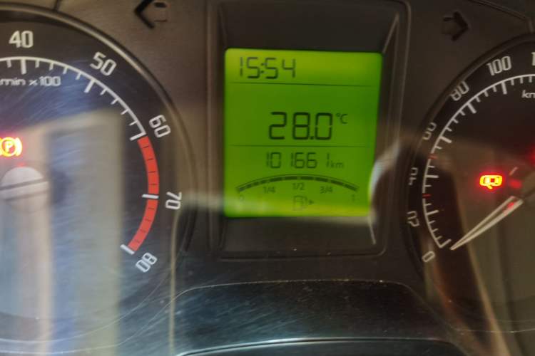 Used Skoda Fabia 2012 1.4L Manual Crystal Edition Odometer Close Up