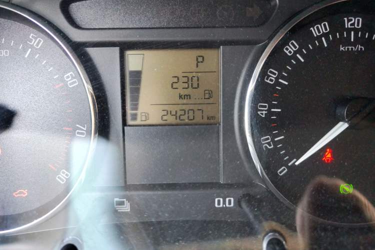 Used Skoda Fabia 2012 1.6L Automatic Crystal Edition Odometer Close Up