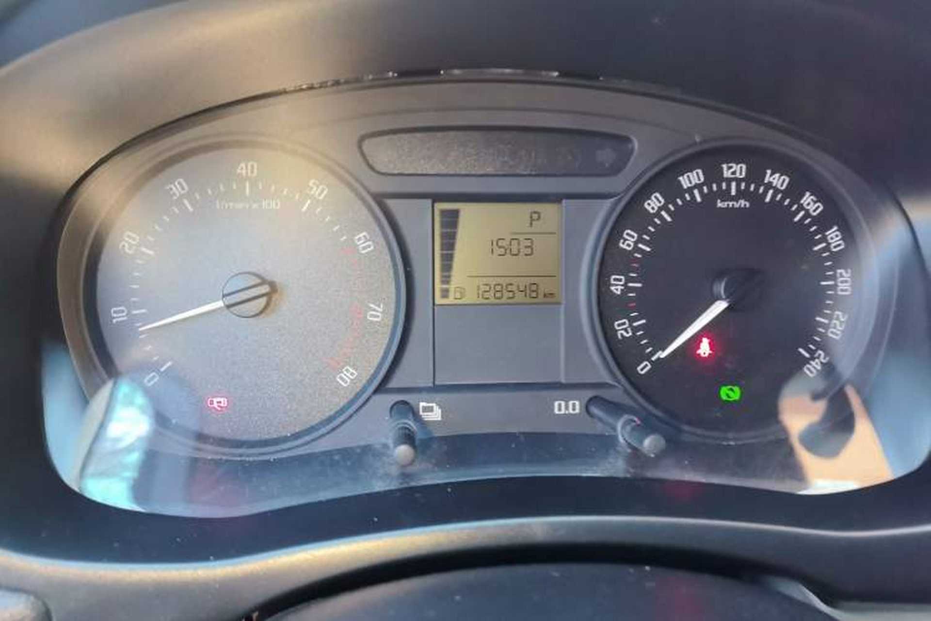 Used Skoda Fabia 2012 1.4L Automatic Crystal Edition Odometer Close Up