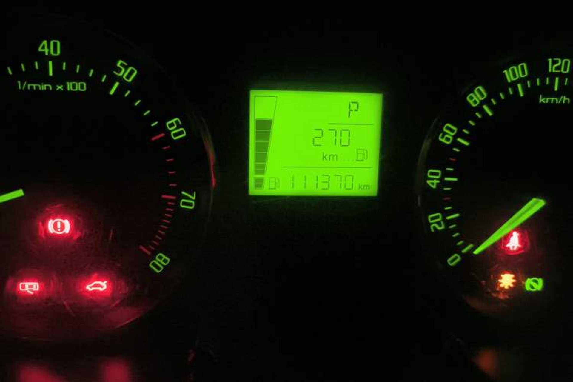 Used Skoda Fabia 2012 1.6L Scout Odometer Close Up