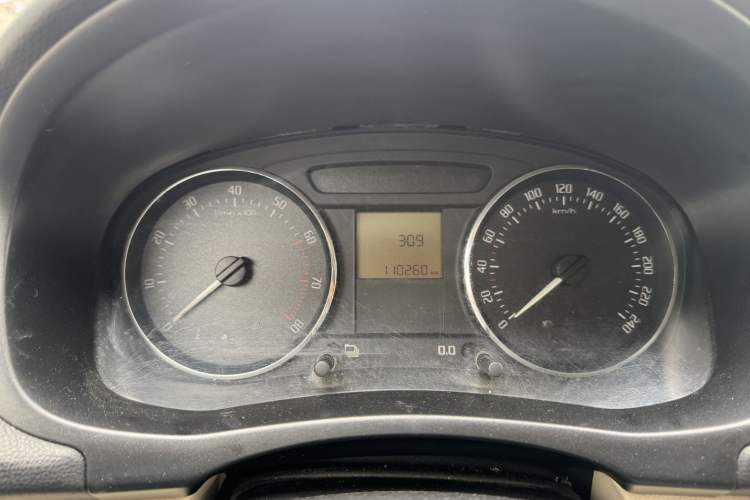 Used Skoda Fabia 2012 1.6L Scout Odometer Close Up