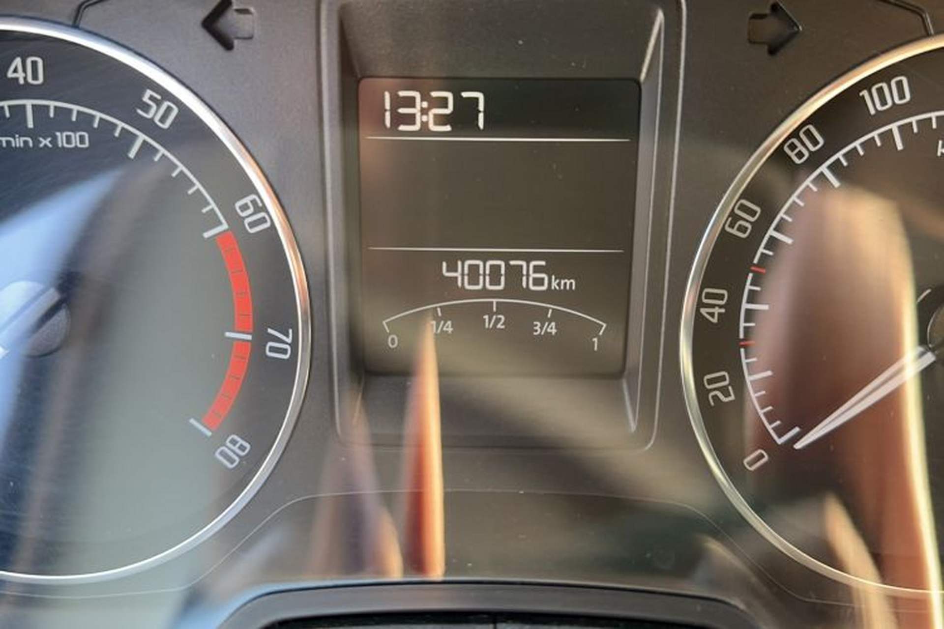 Used Skoda Fabia 2012 1.4L Automatic Crystal Edition Odometer Close Up