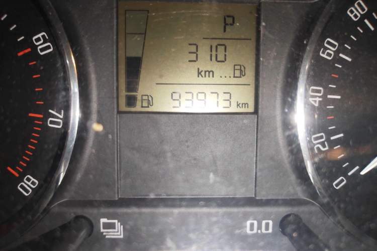 Used Skoda Fabia 2012 1.6L Automatic Crystal Edition Odometer Close Up