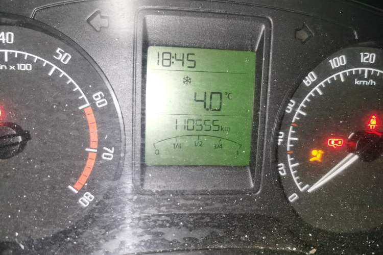 Used Skoda Fabia 2014 1.4L Manual Crystal Edition Odometer Close Up