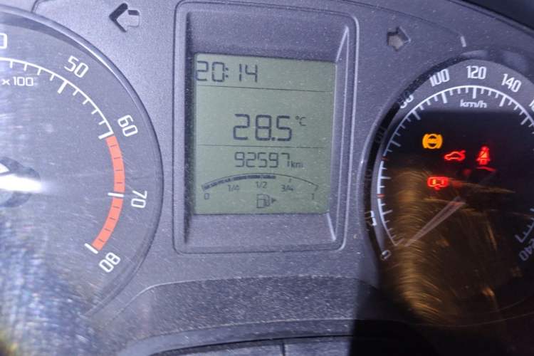 Used Skoda Fabia 2014 1.4L Manual Crystal Edition Odometer Close Up