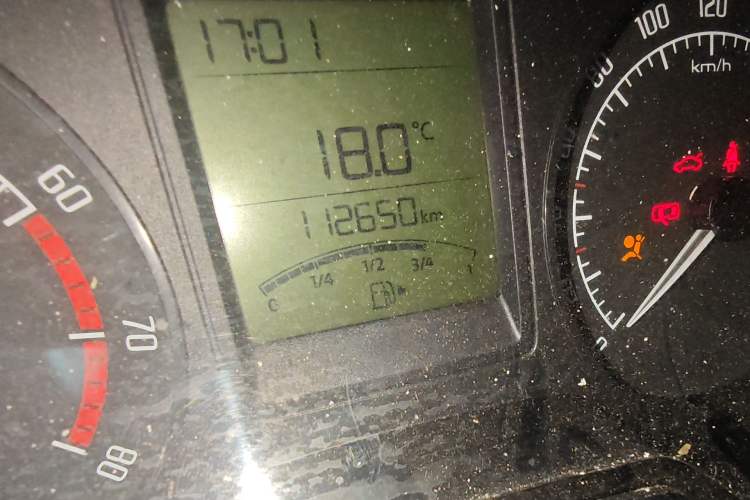 Used Skoda Fabia 2014 1.4L Manual Crystal Edition Odometer Close Up