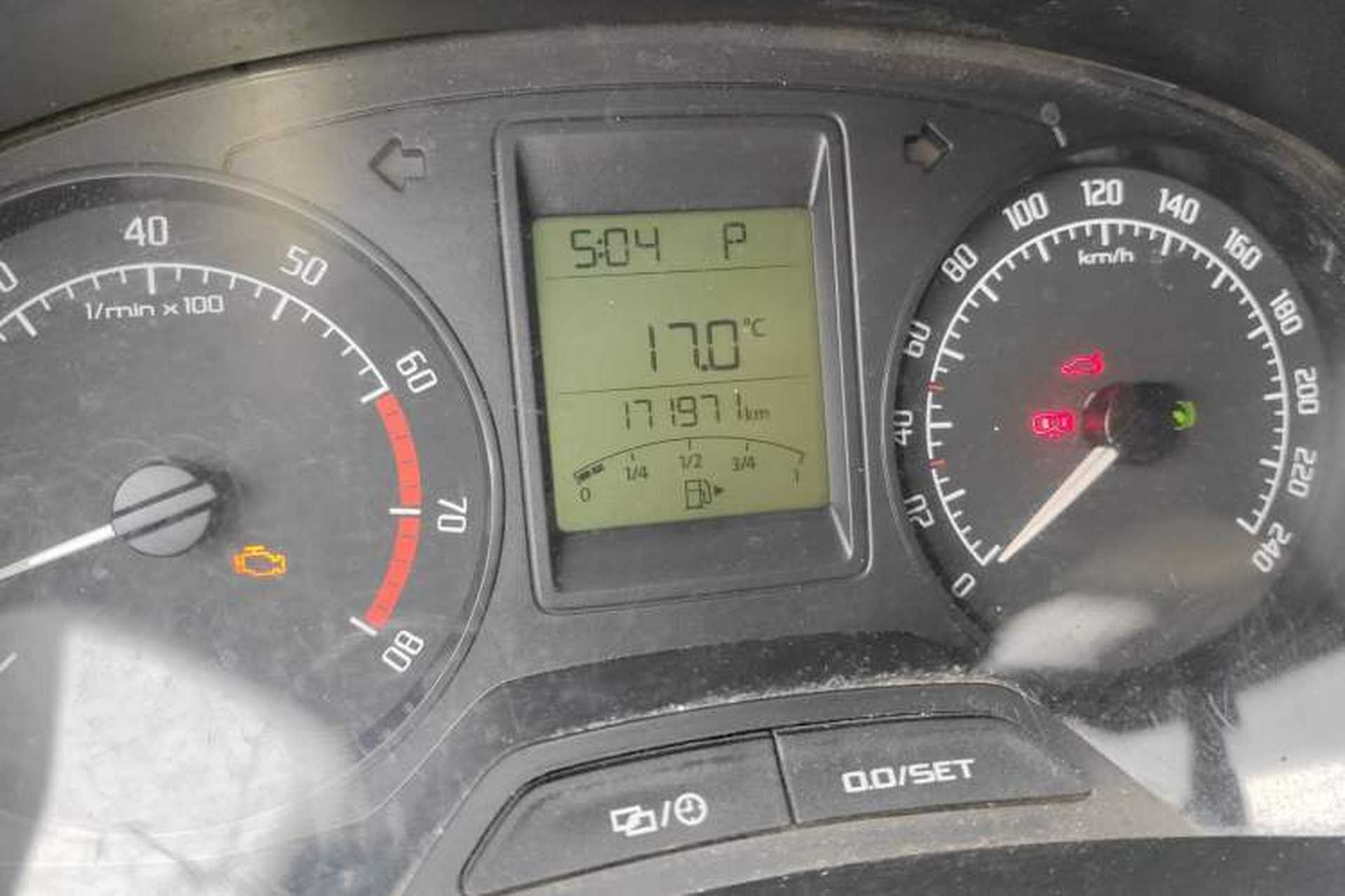 Used Skoda Fabia 2014 1.4L Automatic Crystal Edition Odometer Close Up