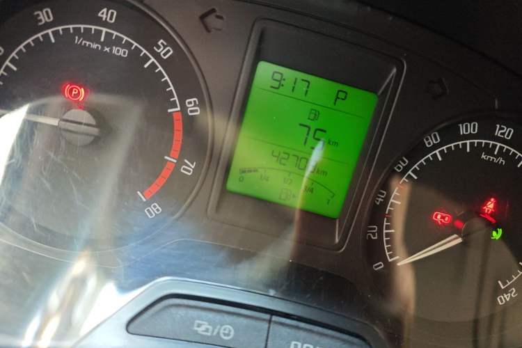 Used Skoda Fabia 2014 1.4L Automatic Crystal Edition Odometer Close Up