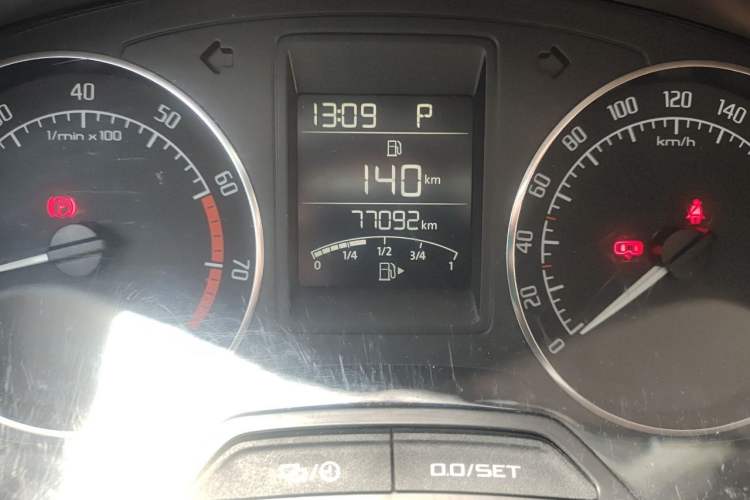 Used Skoda Fabia 2014 1.6L Automatic Sport Edition Odometer Close Up