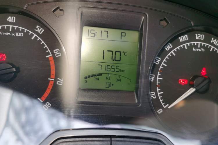 Used Skoda Fabia 2014 1.4L Automatic Crystal Edition Odometer Close Up