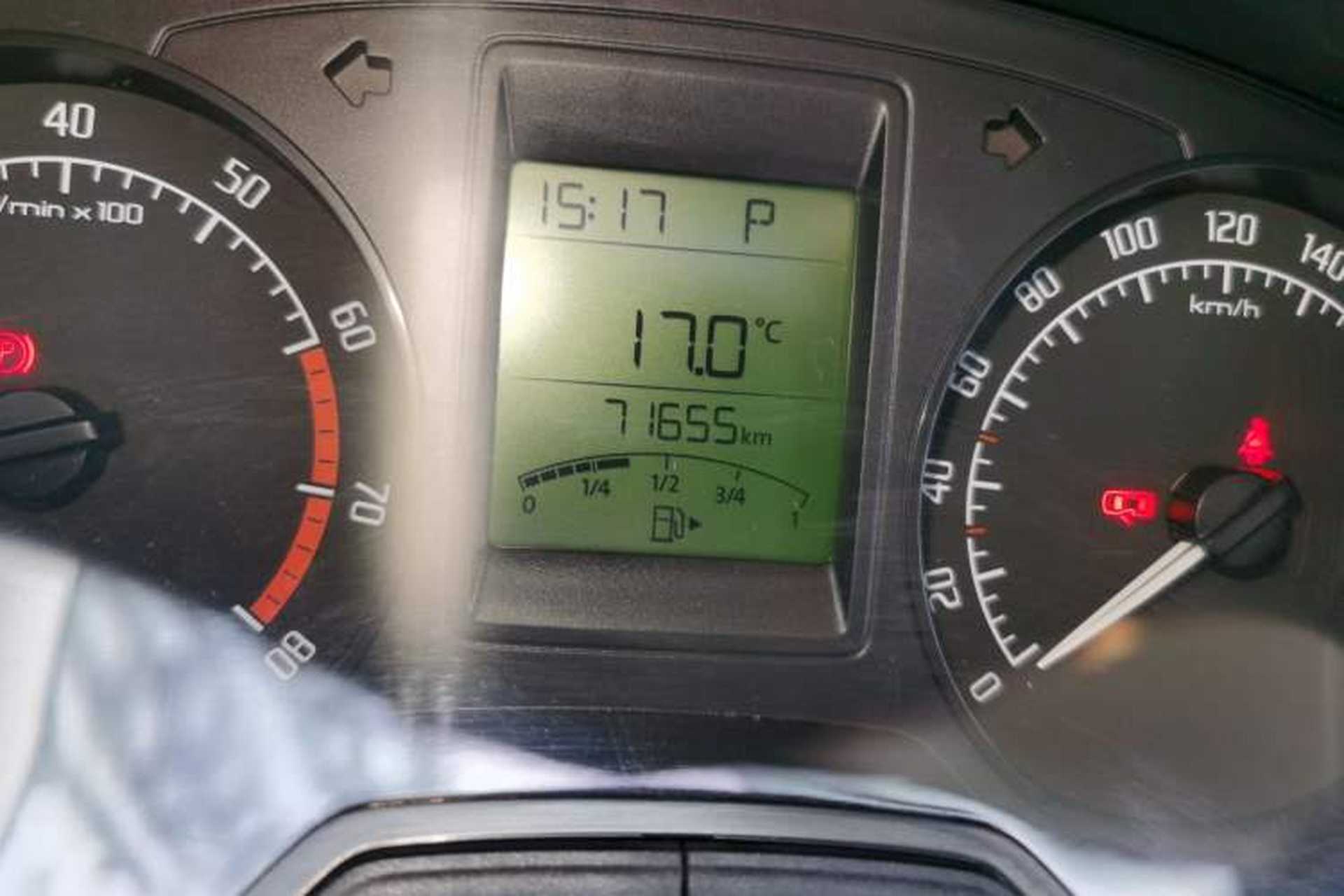 Used Skoda Fabia 2014 1.4L Automatic Crystal Edition Odometer Close Up