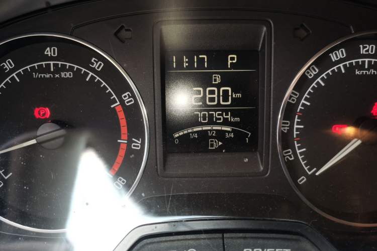 Used Skoda Fabia 2014 1.4L Automatic Crystal Edition Odometer Close Up