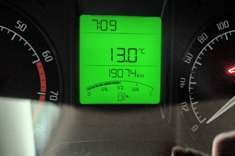 Used Skoda Fabia 2014 1.4L Manual Crystal Edition Odometer Close Up
