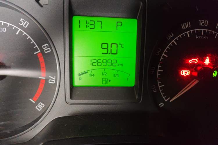 Used Skoda Fabia 2014 1.4L Automatic Crystal Edition Odometer Close Up
