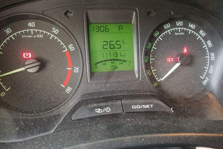 Used Skoda Fabia 2014 1.4L Automatic Crystal Edition Odometer Close Up