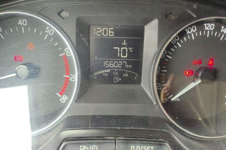Used Skoda Fabia 2015 1.4L Manual Trend Edition Odometer Close Up