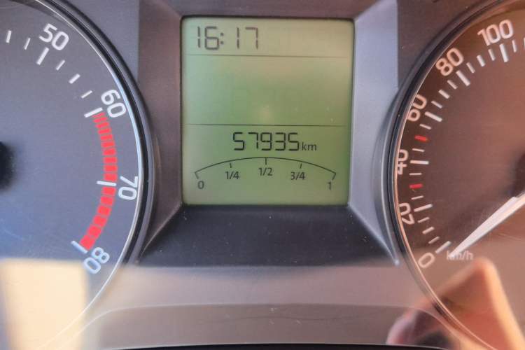 Used Skoda Fabia 2015 1.4L Automatic Front-Drive Model Odometer Close Up