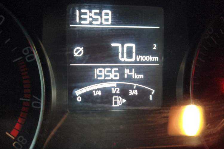 Used Skoda Fabia 2015 1.4L Manual Trend Edition Odometer Close Up