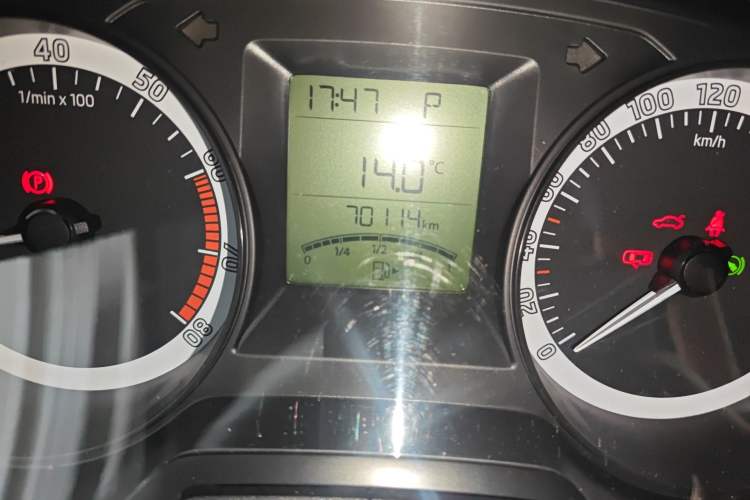 Used Skoda Fabia 2016 1.4L Automatic Car Enjoy Edition Odometer Close Up