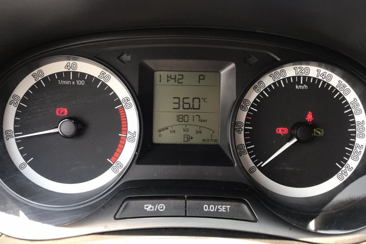 Used Skoda Fabia 2017 1.4L Automatic Car Enjoy Edition Odometer Close Up