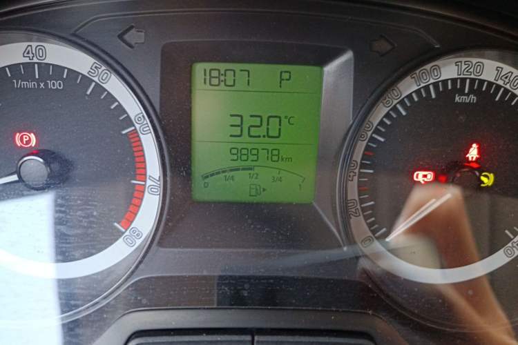 Used Skoda Fabia 2017 1.4L Automatic Car Enjoy Edition Odometer Close Up