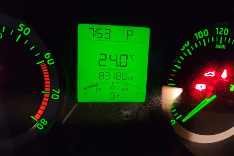 Used Skoda Fabia 2017 1.4L Automatic Car Enjoy Edition Odometer Close Up