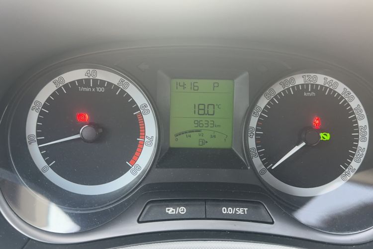 Used Skoda Fabia 2017 1.4L Automatic Car Enjoy Edition Odometer Close Up