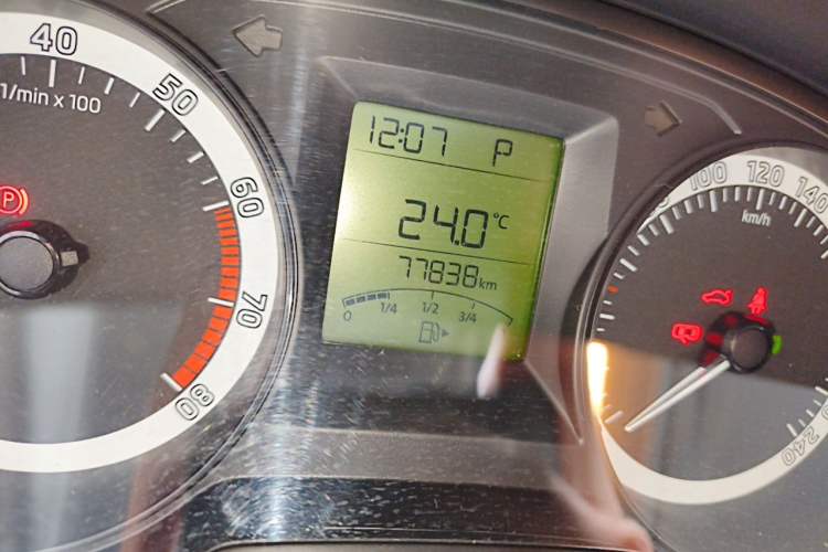 Used Skoda Fabia 2017 1.4L Automatic Car Enjoy Edition Odometer Close Up