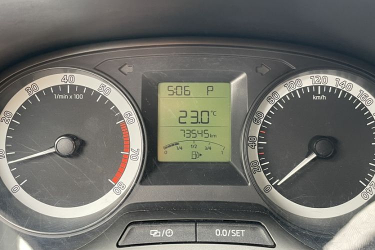 Used Skoda Fabia 2017 1.4L Automatic Car Enjoy Edition Odometer Close Up