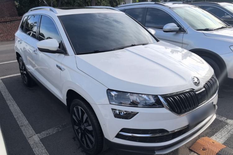 Used Skoda Karoq 2021 TSI280 Luxury Edition Front Right 45 Deg