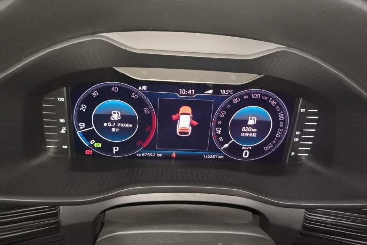 Used Skoda Kodiaq 2019 Facelifted TSI330 5-Seater Two-Wheel-Drive Luxury Enjoyment Edition China VI Standard Instrument Cluster