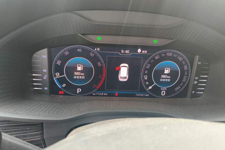 Used Skoda Kodiaq 2019 Facelifted TSI330 5-Seater Two-Wheel-Drive Luxury Enjoyment Edition China V Emission Standard Odometer Close Up