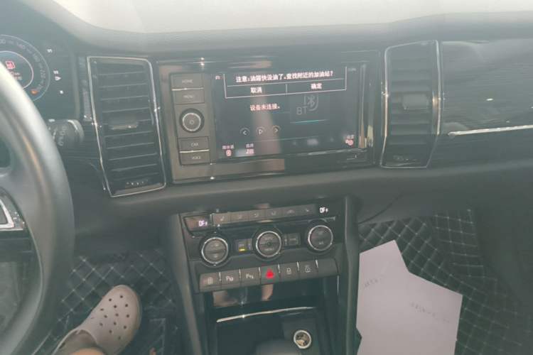 Used Skoda Kodiaq 2019 Facelifted TSI330 7-Seater Two-Wheel-Drive Luxury Enjoyment Edition China VI Standard Audio And AC Panel