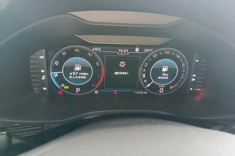 Used Skoda Kodiaq 2019 Facelifted TSI330 7-Seater Two-Wheel-Drive Luxury Enjoyment Edition China VI Standard Instrument Cluster