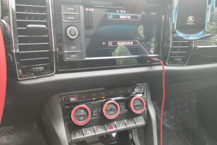 Used Skoda Kodiaq 2019 Facelifted TSI330 7-Seater Two-Wheel-Drive Luxury Enjoyment Edition China VI Standard Audio And AC Panel