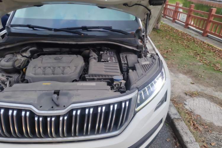 Used Skoda Kodiaq 2019 Facelifted TSI330 5-Seater Two-Wheel-Drive Luxury Enjoyment Edition China VI Standard Engine Bay Left