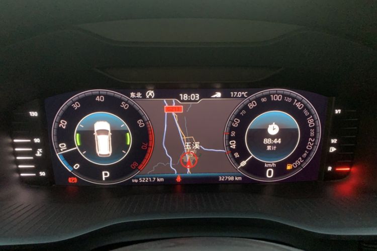 Used Skoda Kodiaq 2020 TSI330 7-Seater Two-Wheel-Drive Luxury Enjoyment Edition Odometer Close Up