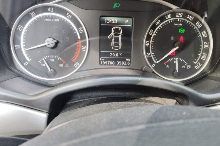 Used Skoda Octavia 2010 2.0 TSI RS Odometer Close Up
