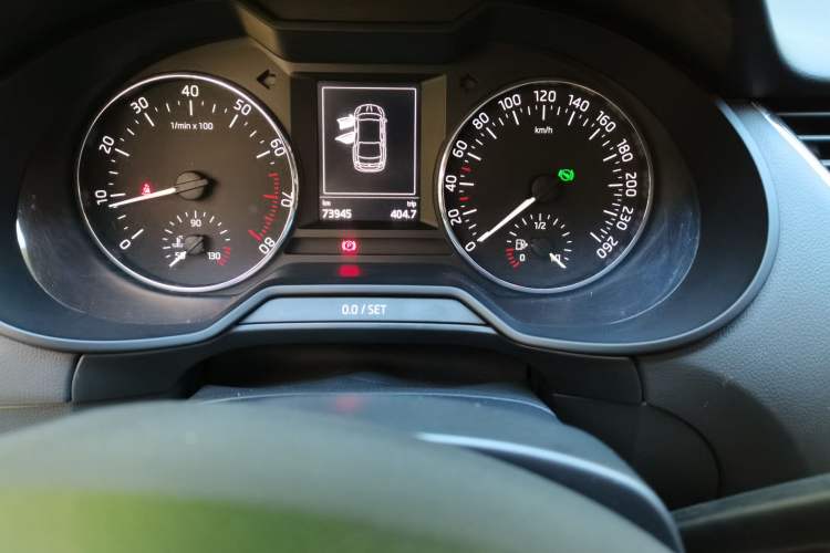 Used Skoda Octavia 2017 1.6L Automatic Smart Drive Edition Odometer Close Up